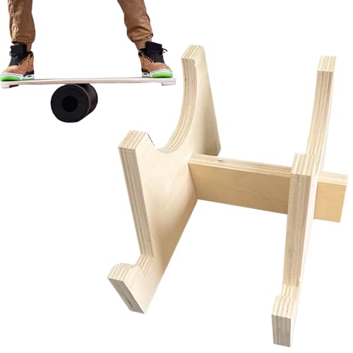 Bvizyelck Balance Board Halter,Rollenbrett Ständer - Holzständer Für Heimtrainingsbereich von Bvizyelck