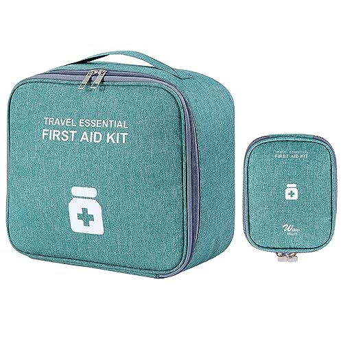 2 Stück große Kapazität, wasserdicht, Erste-Hilfe-Organizer, tragbare Pflegetasche, Reise-Medizin-Aufbewahrungstasche, tragbare Erste-Hilfe-Tasche, Medizin-Aufbewahrungstasche, große Kapazität, von Bydezcon