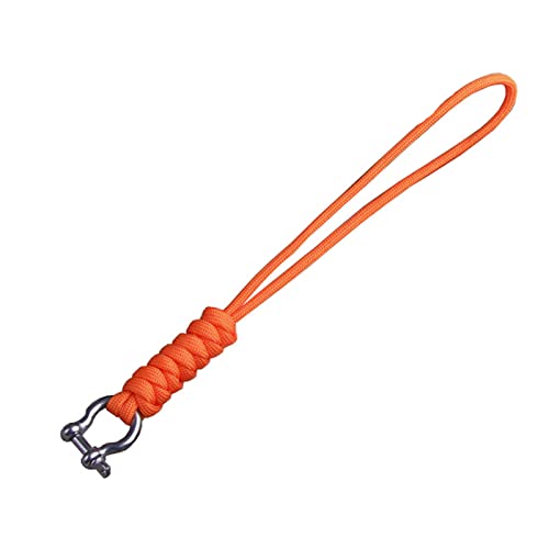 Handgelenk-Schlüsselband aus Metall für Schlüssel, geflochtenes Seil, Überlebensschirm, Handgelenkband für Schlüssel von Bydezcon