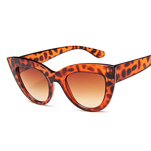 Bysonglezai Sonnenbrille Damen Herren Sunglasses Cat Eye Mode Sonnenbrille Frau Vintage Luxusmarke Designer Schwarze Brille Sonnenbrille Für Weibliche Uv400 Eyewear Shades Leopard von Bysonglezai