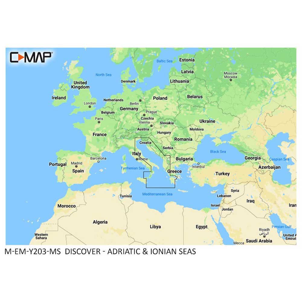 C-map Adriatic&ionian Seas Map Gelb von C-map
