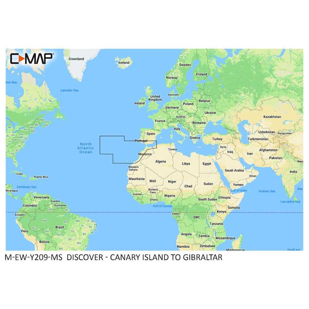 C-map Canary Islands To Gibraltar Map Blau von C-map