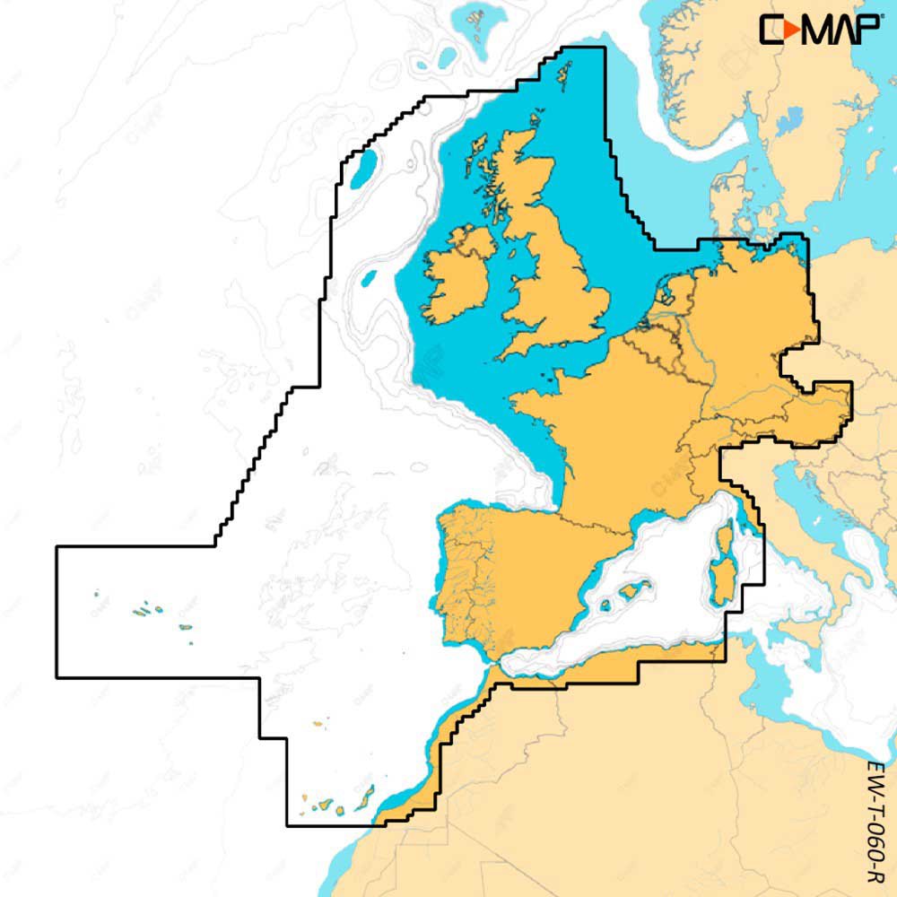 C-map Central And West Europe Discover X Card Gelb von C-map