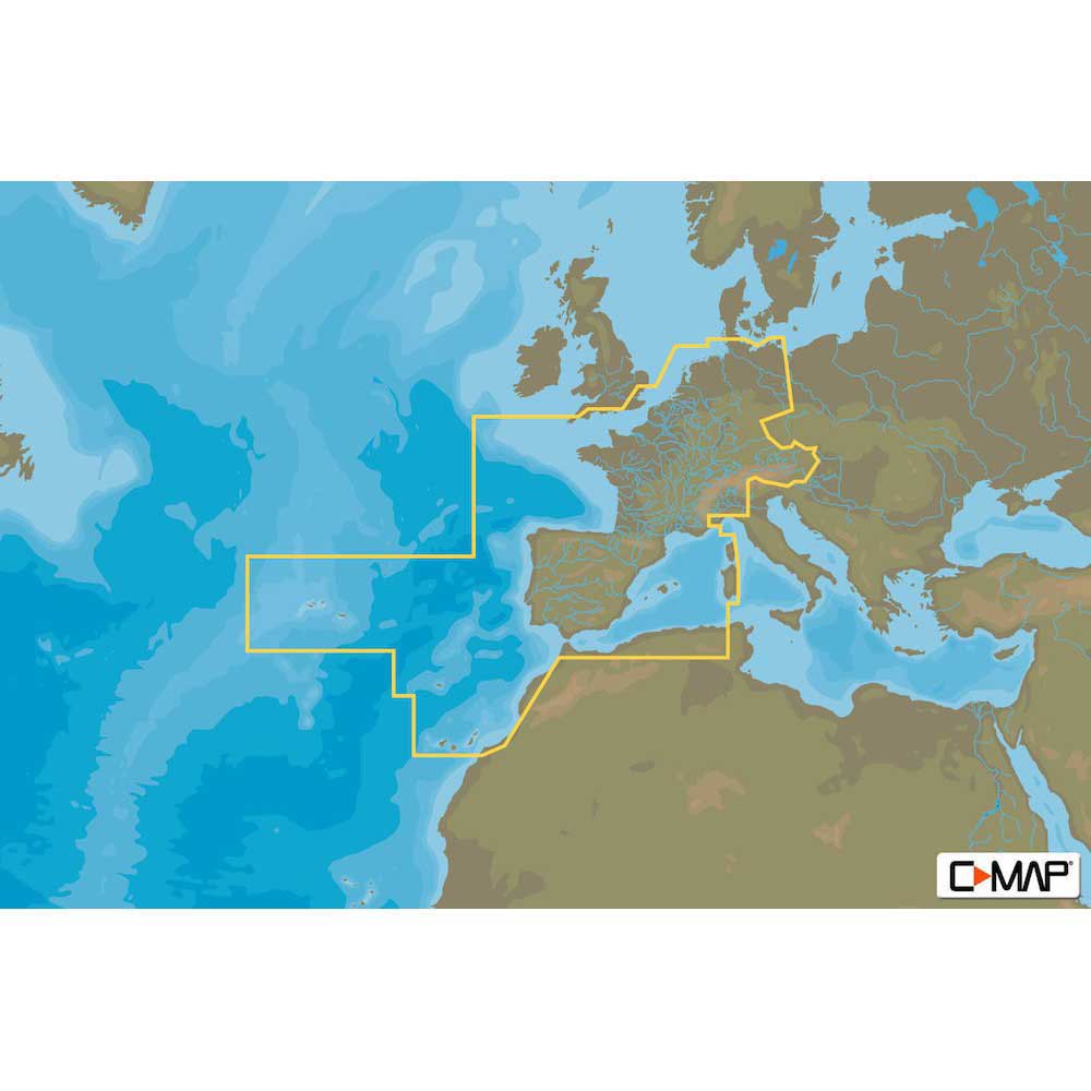 C-map Central & West Europe Continental 4d Card Blau von C-map