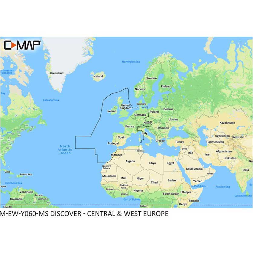 C-map Central-west Europe Continental+ Nautical Chart Blau von C-map
