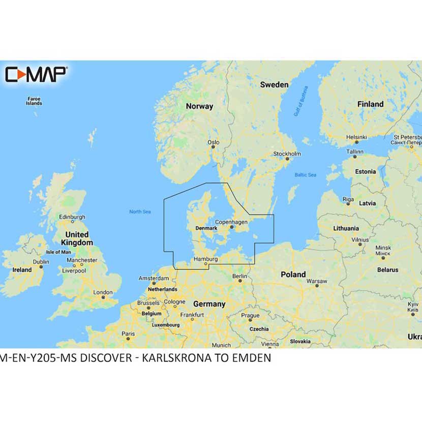 C-map Karlskrona To Emden Map Gelb von C-map
