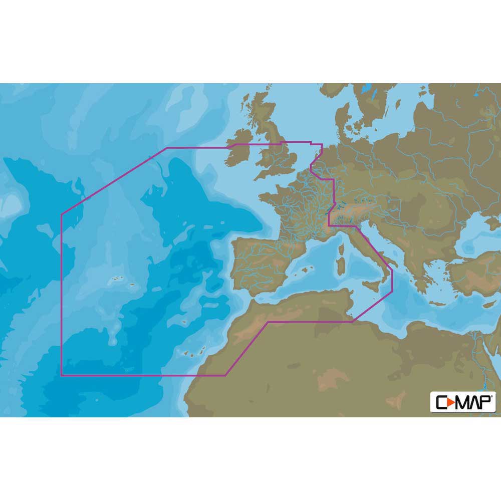 C-map West European Coasts&west Med.-max Map Blau von C-map