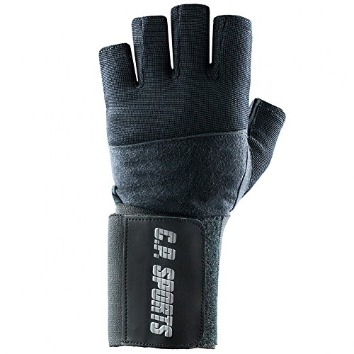 C.P. Sports Athletik Handschuhe mit Bandage für Herren, Fitnesshandschuhe, Trainingshandschuh, für Kraftsport & Bodybuilding Größe M von C.P.Sports