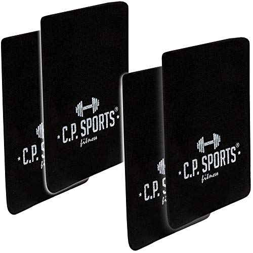 C.P. Sports Griffpolster 2er Set (2 Paar) 6mm 10x14 Doppelpack – Profi Griffpads ideal für Bodybuilding, Fitness und Krafttraining | Powerpads Grip Pads Unisex (Schwarz) von C.P. Sports