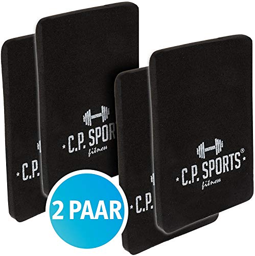 C.P. Sports Griffpolster 4er Set (2Paar) 3mm und 6mm - 10x14cm, Doppelpack, Griffpads für Fitness, Bodybuilding & Krafttraining (6mm-2Paar) von C.P.Sports