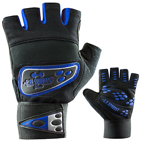 C.P. Sports Profi-Grip-Bandagen-Handschuh Fitness-Handschuh blau L von C.P.Sports