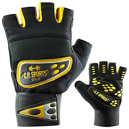 C.P. Sports Profi-Grip-Bandagen-Handschuh Fitness-Handschuh gelb L von C.P. Sports