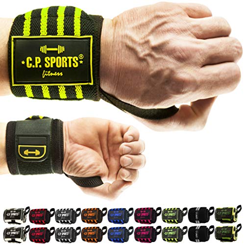 C.P. Sports Strongman Handgelenk Bandagen Fitness boxbandagen handgelenkbandage Bandage Handgelenk handgelenkstütze handgelenkschoner Wrist wrap Box Bandagen Handstand stütze Camouflage Weiß von C.P.Sports