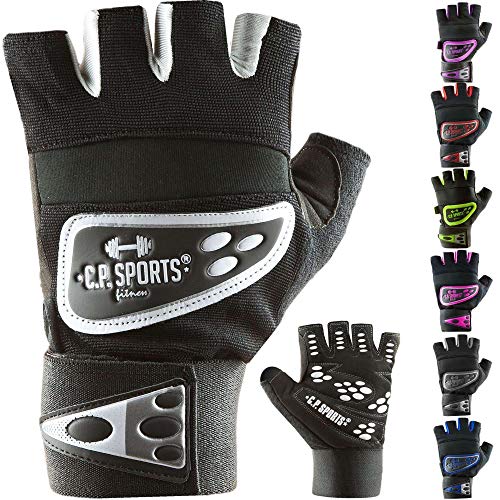 C.P. Sports Trainingshandschuhe Profi Grip Bandagen, Schwarz/Silber, S von C.P. Sports