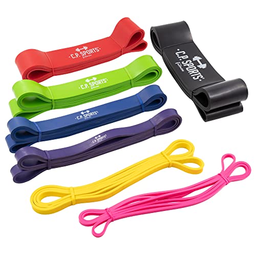 C.P.Sports Resistance Band - Widerstandsbänder/Fitnessbänder aus 100% Latex | Gummiband für Sport, Fitness, Gymnastik, Yoga, Krafttraining, Pull Up/Klimmzüge | ideal für Home Gym | LILA von C.P.Sports