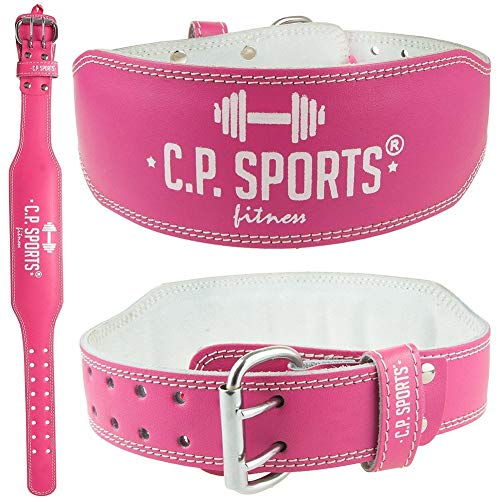 CP Sports Lady Gürtel Leder PINK - Frauen, Damen Gewichthebergürtel - Stützgürtel (M = 74-89cm) von C.P.Sports