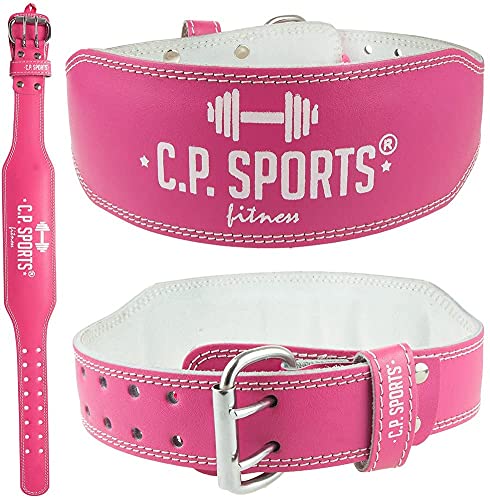 CP Sports Lady Gürtel Leder PINK - Frauen, Damen Gewichthebergürtel - Stützgürtel (XL = 95-125 cm) von C.P.Sports
