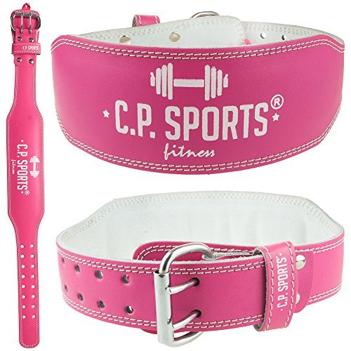 CP Sports Lady Gürtel Leder PINK - Frauen, Damen Gewichthebergürtel - Stützgürtel (XS = 58-74cm) von C.P.Sports