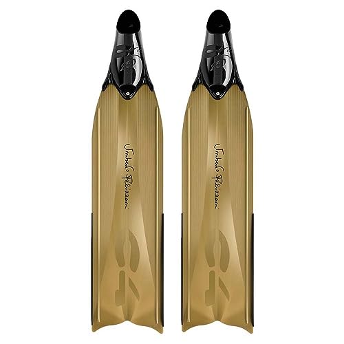 C4 Aurea Umberto Pelizzari Flare Flare Freediving Glam – Soft-Schaufel aus Technopolymer und Schuh 250 (Größe 41/42, weiche Schaufel, Gold) von C4