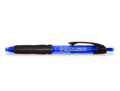 CACHEEQUIP Geocaching PowerTank blaui All Weather Pen Outdoor Gasdruckmine Logo von CACHEEQUIP