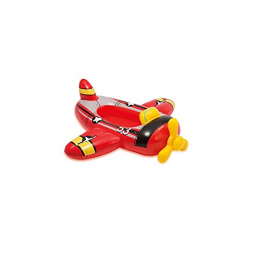 CAGO INTEX 59380NP Kinder Schlauchboot Pool aufblasbares Boot Badespaß Reittier , Variante:rot_Flugzeug von CAGO