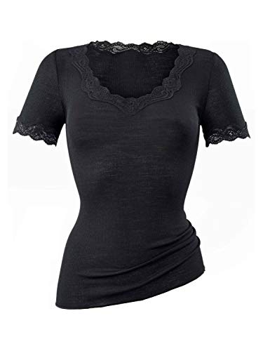 CALIDA Damen Richesse Lace Unterhemd, Schwarz, 44 EU von CALIDA