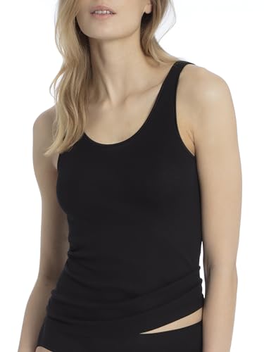 CALIDA Damen Light Top Ohne Arm Unterhemd, Schwarz, 44 EU von CALIDA