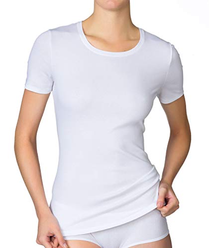 Calida Damen Unterhemd Top kurzarm Mood, Einfarbig, Gr. 34 (Herstellergröße: XXS 34), Schwarz (schwarz 992) von CALIDA
