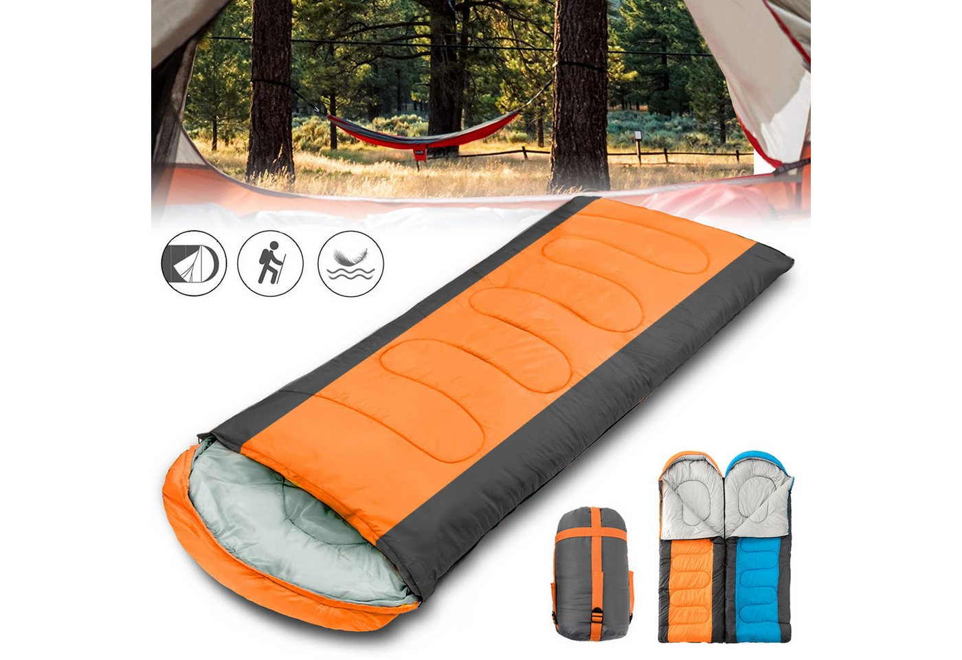 CALIYO Schlafsack Schlafsack Outdoor Camping Schlafsaecke für Erwachsene, Sleeping Bag 1-2 kg Wasserdichter für Camping Wandern Reisen von CALIYO
