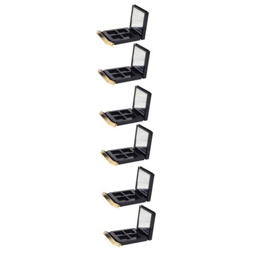 CALLARON 6 Stck Leere Lidschattenbox Teilig mit Goldfarbenem Rand Kompakter Makeup Organizer für Tägliche Aufbewahrung und Reisen Praktischer Kosmetikbehälter als für Frauen von CALLARON