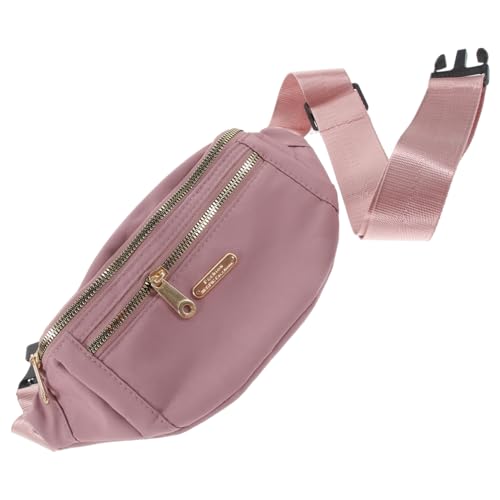 CALLARON Tasche Klein Gürteltasche Für Damen Bauchtasche Laufgürtel Für Handy Geldbeutel Bote Telefon Geldbörse Frau Einkaufstasche Geldbörsen Freizeittasche Für Mädchen Reisetasche Münze Rosa Nylon von CALLARON