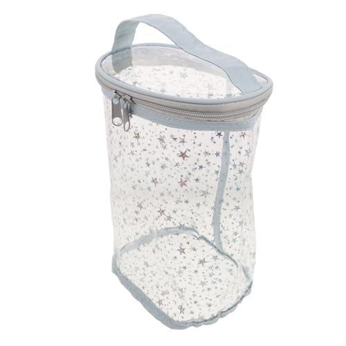CALLARON wasserdichte Reise Make Up Tasche Transparent Großes Fassungsvermögen Kosmetiktasche Tragbar Für Badezimmer Reise Silber von CALLARON