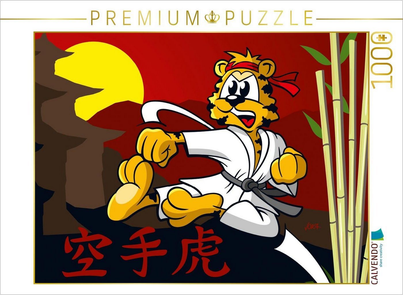 CALVENDO Puzzle CALVENDO Puzzle Karate Tiger! 1000 Teile Lege-Größe 64 x 48 cm Foto-Puzzle Bild von jokatoons, 1000 Puzzleteile von CALVENDO