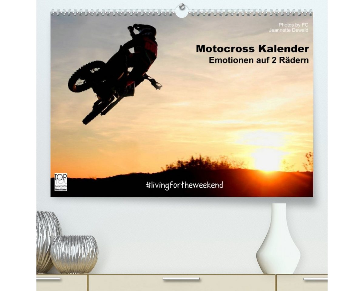 CALVENDO Wandkalender Motocross Kalender - Emotionen auf 2 Rädern (Premium, hochwertiger DIN A2 Wandkalender 2023, Kunstdruck in Hochglanz) von CALVENDO