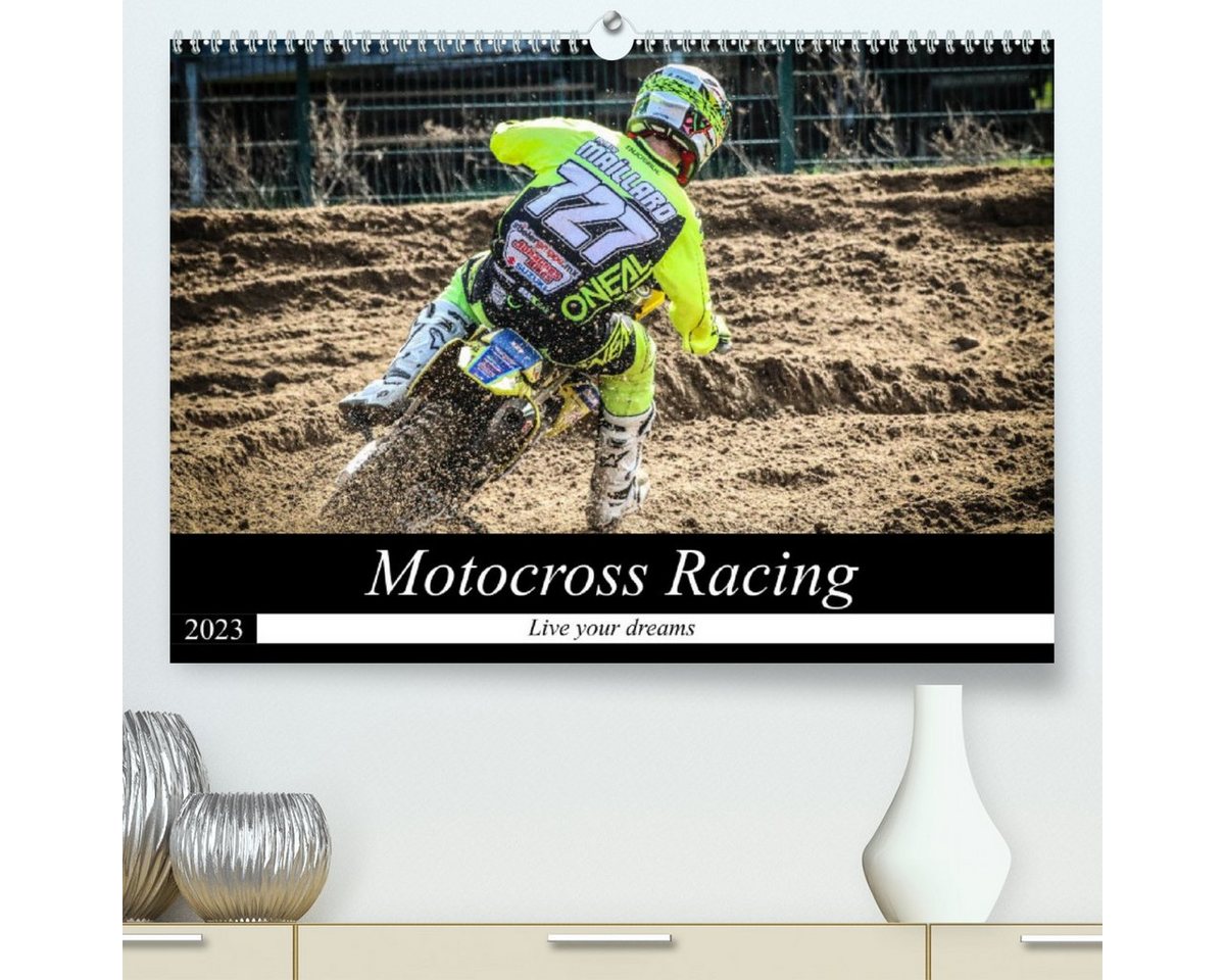 CALVENDO Wandkalender Motocross Racing 2023 (Premium, hochwertiger DIN A2 Wandkalender 2023, Kunstdruck in Hochglanz) von CALVENDO