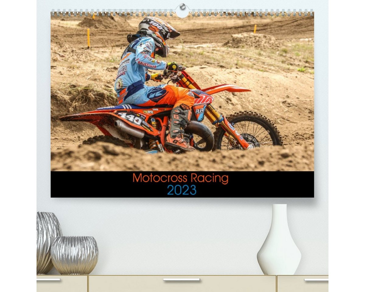 CALVENDO Wandkalender Motocross Racing 2023 (Premium, hochwertiger DIN A2 Wandkalender 2023, Kunstdruck in Hochglanz) von CALVENDO