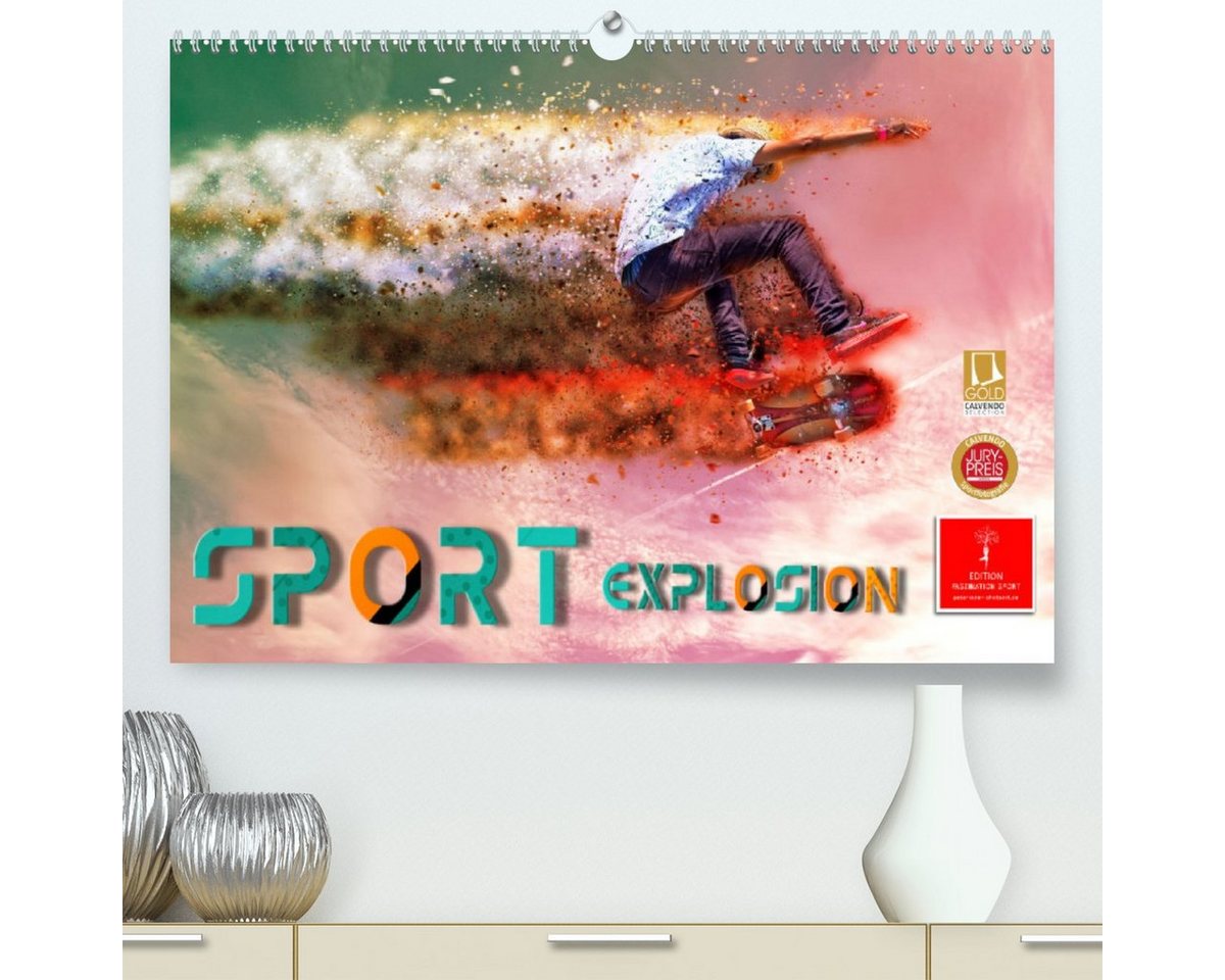 CALVENDO Wandkalender Sport Explosion (Premium, hochwertiger DIN A2 Wandkalender 2023, Kunstdruck in Hochglanz) von CALVENDO