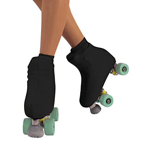 CALZITALY Skates Cover, Rollschuhe und Schlittschuhe Überzieher, Hautfarbe, Karamell, Schwarz, Schuhgröße 28-42, 70 DEN, Made in Italy (28-32, Schwarz) von CALZITALY