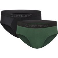 2er Pack camano Men comfort BCI cotton Slips 7910 - sycamore green L von CAMANO