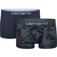 2er Pack camano Men comfort BCI cotton Trunks 5091 - blue fog mix M von CAMANO