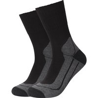 2er Pack camano Outdoor Socken 0005 - black 35-38 von CAMANO