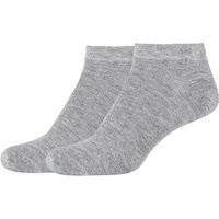 2er Pack camano Silky Feeling Sneakersocken Damen 0003 - light grey melange 35-38 von CAMANO