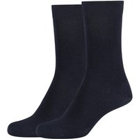 2er Pack camano Soft Baumwoll Crew Socken Damen 5999 - navy 35-38 von CAMANO