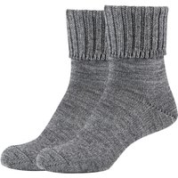 2er Pack camano Wool-Mix Crew Socken Damen 9700 - dark grey melange 39-42 von CAMANO