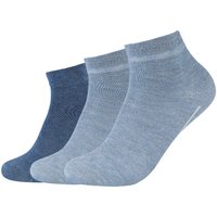 3er Pack camano ca-Soft Quarter Socken 5500 - denim melange 43-46 von CAMANO