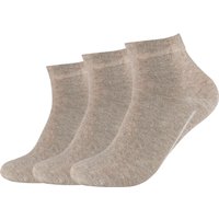 3er Pack camano ca-Soft Quarter Socken 8300 - sand melange 35-38 von CAMANO