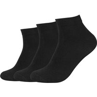 3er Pack camano ca-Soft Quarter Socken 9999 - black 35-38 von CAMANO