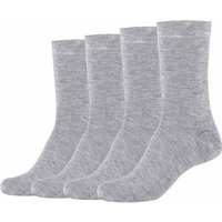 4er Pack camano Basic Silky Feeling Crew Socken Damen 0003 - grey 35-38 von CAMANO