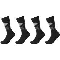 4er Pack camano Soft Classic Argyle Crew Socken Herren 0049 - fog 43-46 von CAMANO