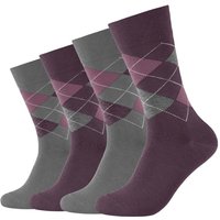 4er Pack camano Soft Classic Argyle Crew Socken Herren 4950 - potent purple 39-42 von CAMANO